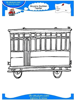 Çocuklar İçin Tramway Boyama Sayfaları 